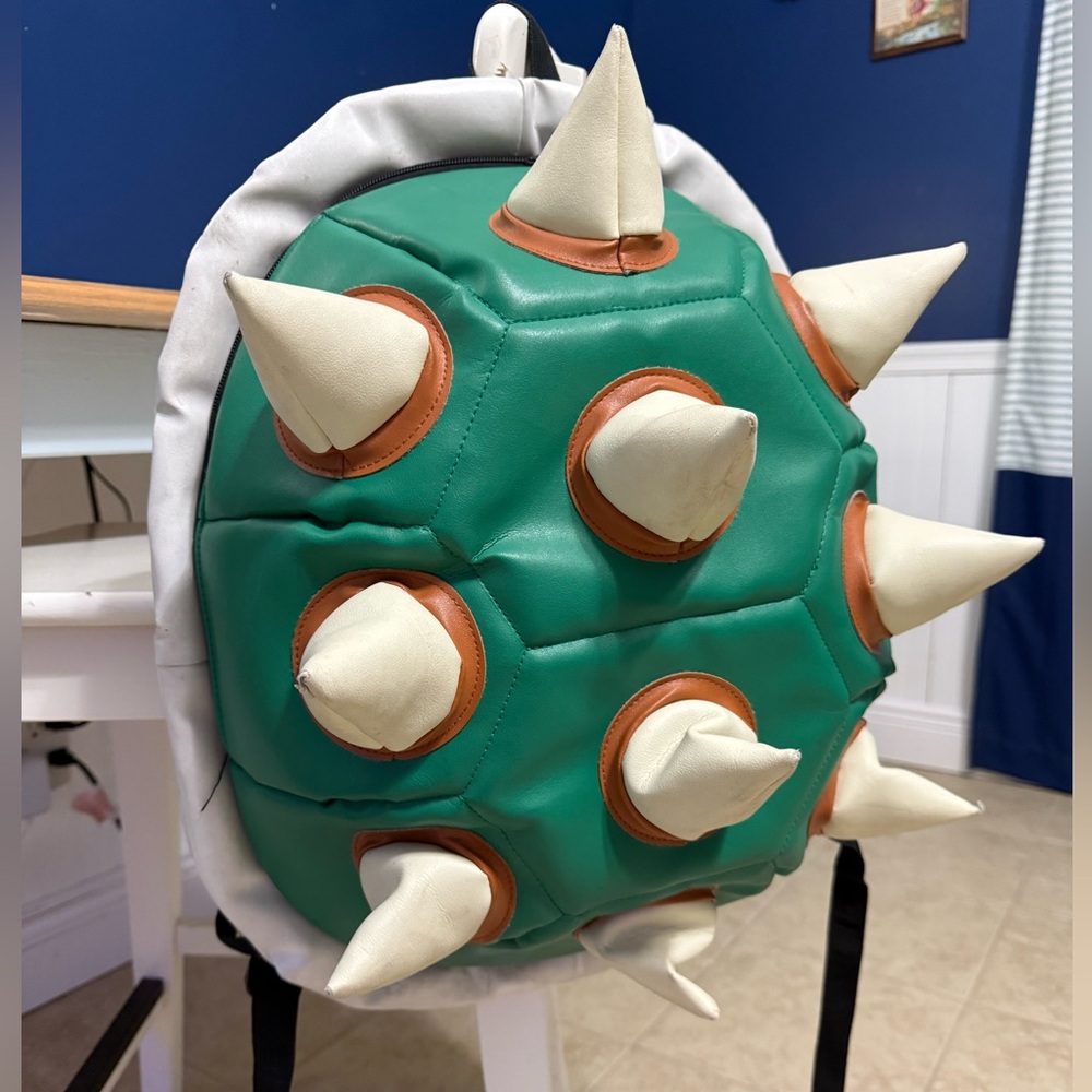 Green Spiked Backpack - Bowser